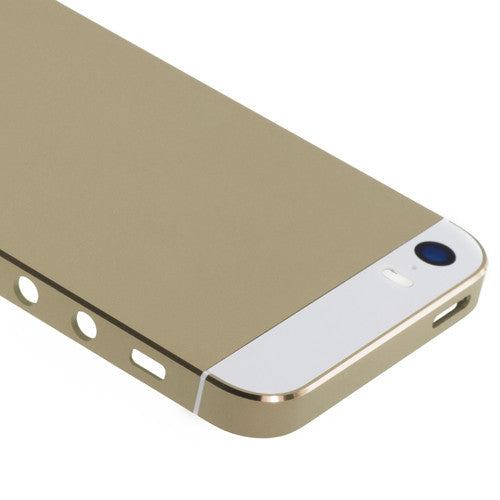 Custom Back Cover for iPhone 5S White/Gold