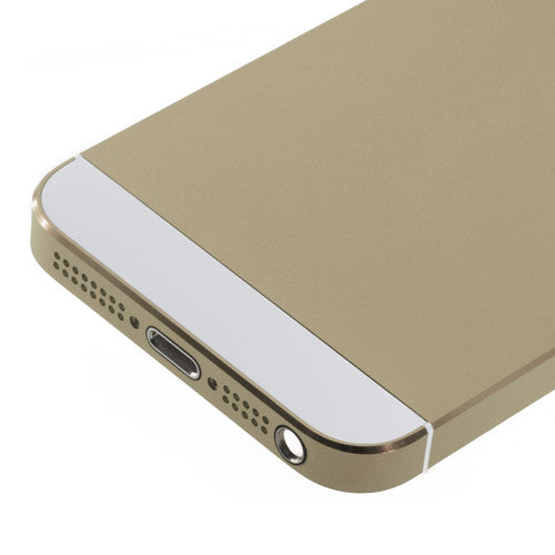 Custom Back Cover for iPhone 5S White/Gold