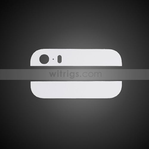 Custom Top and Bottom Back Glass for iPhone 5S White