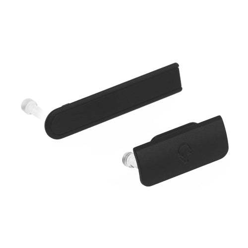 OEM Headphone Jack + USB Port Cover Flap for Sony Xperia ZR Black