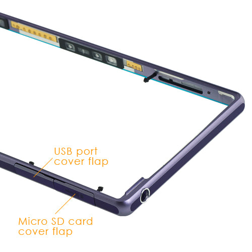 OEM Middle Frame for Sony Xperia Z1 with Small Parts Purple