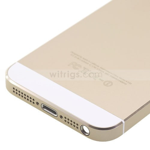 OEM Back Cover with Side Buttons for iPhone 5S Gold