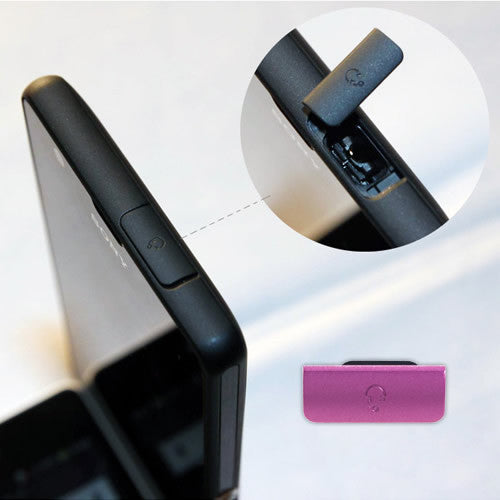 OEM Headphone Jack + USB Port Cover Flap for Sony Xperia ZR Pink