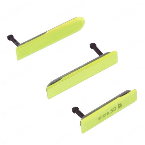 OEM Micro SD + SIM + USB Port Cover Flap for Sony Xperia Z1 Compact Lime