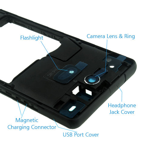 OEM Middle Housing for Sony Xperia ZR Black