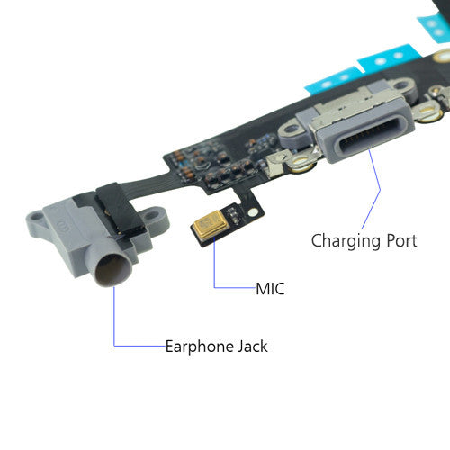 OEM Charging Port Flex for iPhone 6 Plus Dark Gray