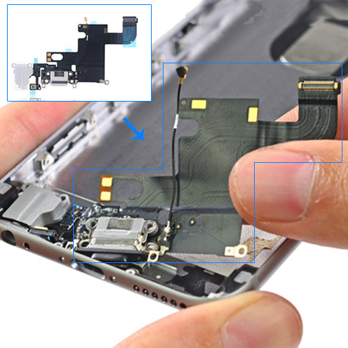 OEM Charging Port Flex for iPhone 6 Gray