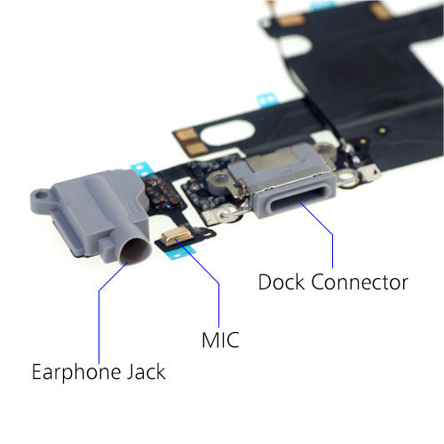 OEM Charging Port Flex for iPhone 6 Dark Gray