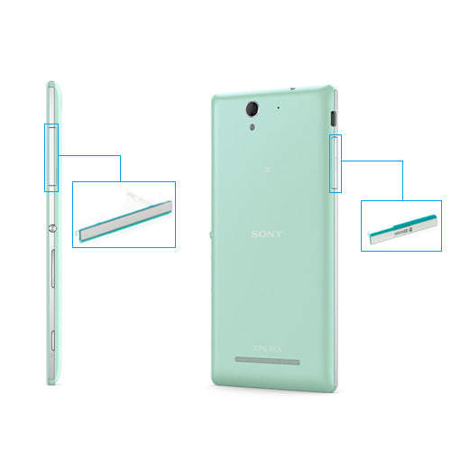 OEM SD + SIM Card Cover Flap for Sony Xperia C3 Mint