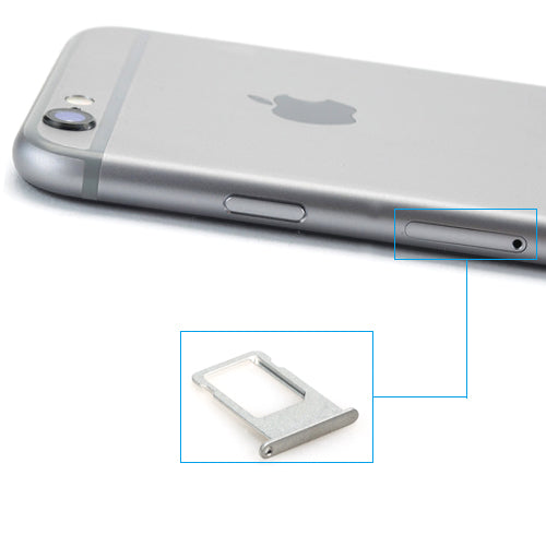 OEM SIM Card Tray for iPhone Plus Silver - Main Image