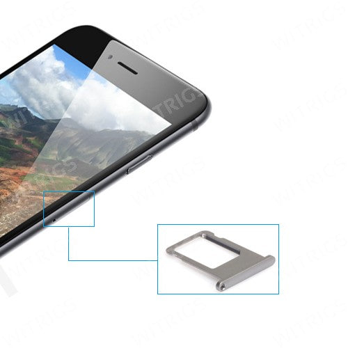 OEM SIM Card Tray for iPhone Space Gray - Main Image