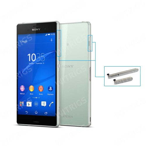 OEM Micro SD+SIM+USB Port Cover Flap for Sony Xperia Z3 Gray