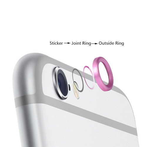 Camera Lens  Metal Protective Ring for iPhone 6 Plus Silver