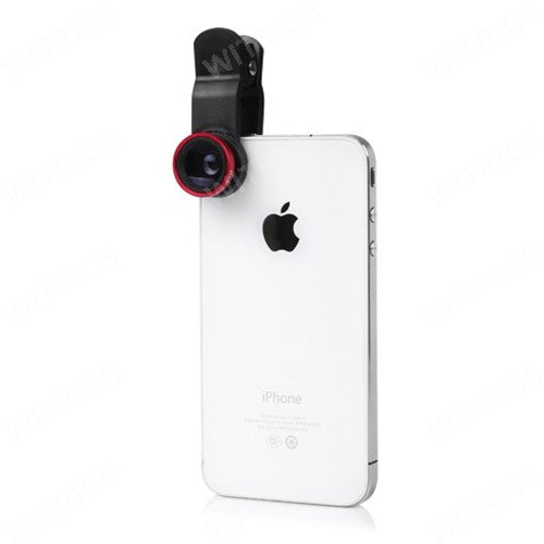 Universal 3 in 1 Clip Lens Red