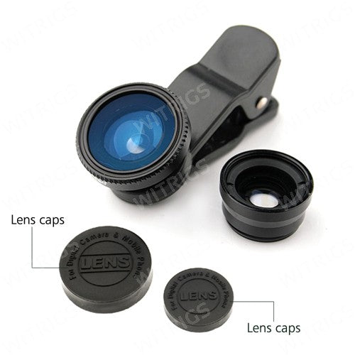 Universal 3 in 1 Clip Lens Black