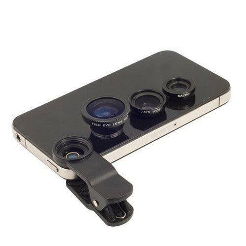 Universal 3 in 1 Clip Lens Black
