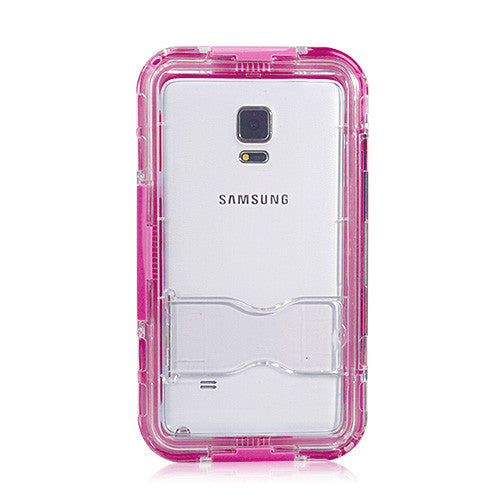 Universal Waterproof Hard Case for Smart Phone Magenta