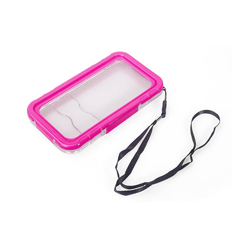 Universal Waterproof Hard Case for Smart Phone Magenta