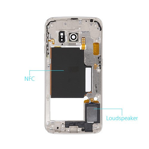 OEM Middle Housing Assembly for Samsung Galaxy S6 Edge Gold