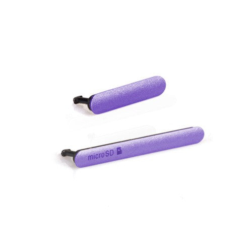 OEM Micro SD+SIM+USB Port Cover Flap for Sony Xperia Z3 Purple