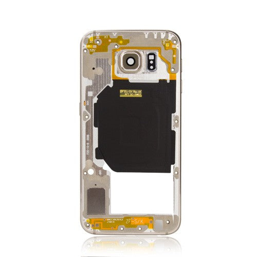 OEM Middle Housing Assembly for Samsung Galaxy S6 Gold