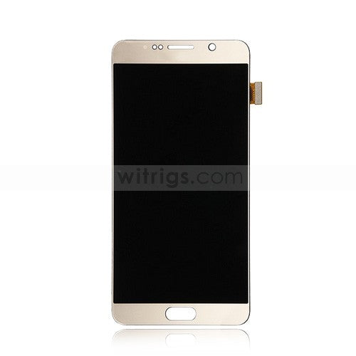 OEM LCD Screen with Digitizer Replacement for Samsung Galaxy Note 5 Gold