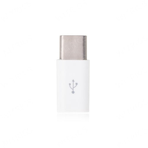 Plastic USB Type-C to Micro USB Adapter for OnePlus Two White