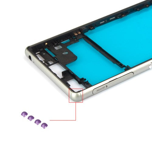 OEM Middle Frame Corner Cover for Sony Xperia Z3 Purple