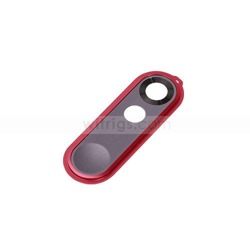 OEM Camera + Flashlight Cover for Motorola Droid Turbo 2 XT1585 Red