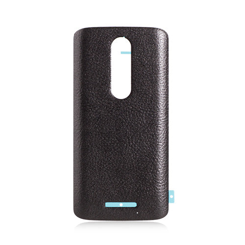 OEM Back Cover for Motorola Droid Turbo 2 XT1585 Genuine Pebbled Leather Black