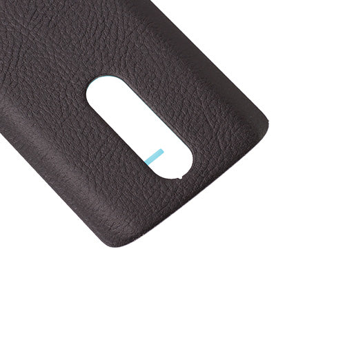 OEM Back Cover for Motorola Droid Turbo 2 XT1585 Genuine Pebbled Leather Black