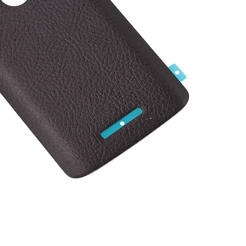 OEM Back Cover for Motorola Droid Turbo 2 XT1585 Genuine Pebbled Leather Black