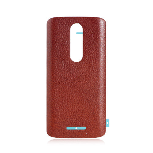 OEM Back Cover for Motorola Droid Turbo 2 XT1585 Genuine Pebbled Leather Cognac