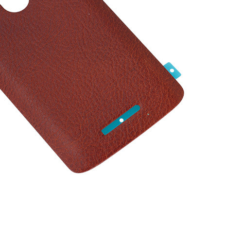 OEM Back Cover for Motorola Droid Turbo 2 XT1585 Genuine Pebbled Leather Cognac