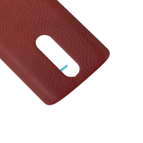 OEM Back Cover for Motorola Droid Turbo 2 XT1585 Genuine Pebbled Leather Cognac