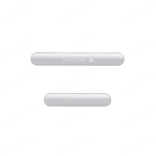 OEM Micro SD + USB Cover Flap for Sony Xperia M4 Aqua White