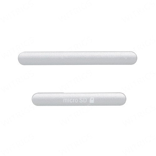 OEM Micro SD + USB Cover Flap for Sony Xperia M4 Aqua Dual White