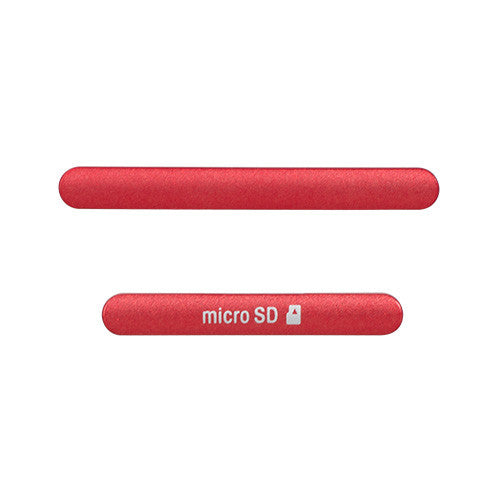 OEM Micro SD + USB Cover Flap for Sony Xperia M4 Aqua Dual Red