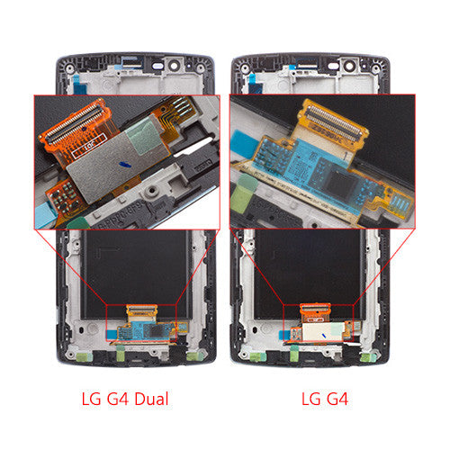 OEM LCD Screen Assembly Replacement for LG G4 Dual Black