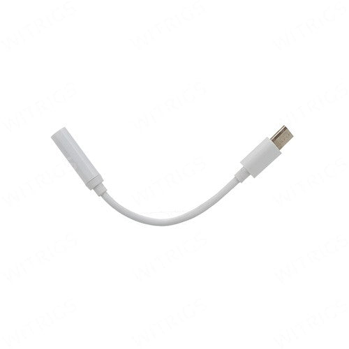 USB Type-C to 3.5mm Earphone Audio Adapter White