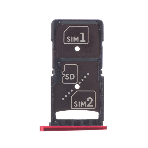 OEM SIM Card & SD Card Tray for Motorola Droid Turbo 2 Dual Wine Red