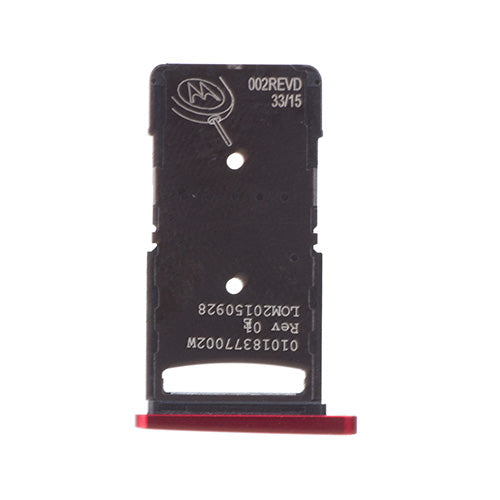 OEM SIM Card & SD Card Tray for Motorola Droid Turbo 2 Dual Wine Red