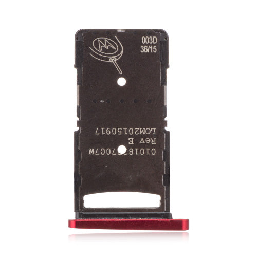 OEM SIM Card & SD Card Tray for Motorola Droid Turbo 2 Wine Red