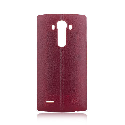 Custom Leather Battery Cover for LG G4 Wine Red