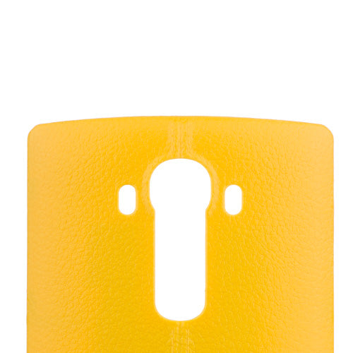 Custom Leather Battery Cover for LG G4 Yellow