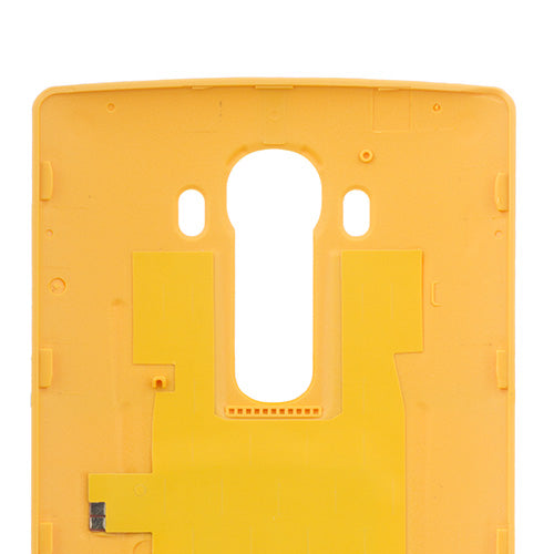 Custom Leather Battery Cover for LG G4 Yellow