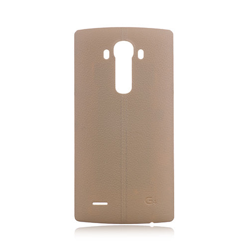 Custom Leather Battery Cover for LG G4 Cream Colored