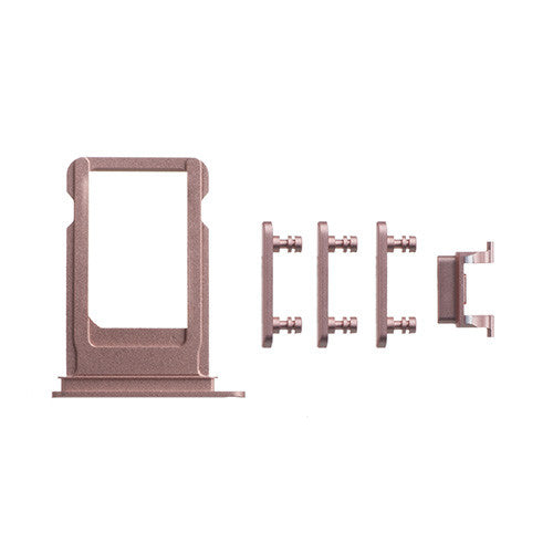 OEM SIM Card Tray + Side Button for iPhone 7 Plus Rose Gold