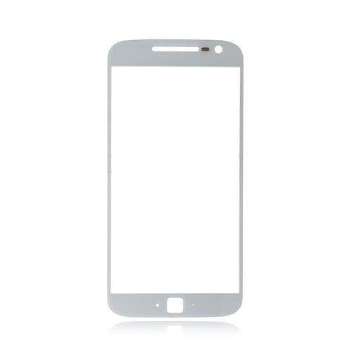 Custom Front Glass for Motorola Moto G4 Plus White