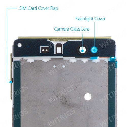 OEM LCD Supporting Frame for Sony Xperia XA Ultra Lime Gold